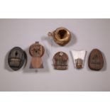 Central Africa, a collection of three metal sanza and two wooden sanza