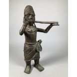 Nigeria, bronze Benin style sculpture