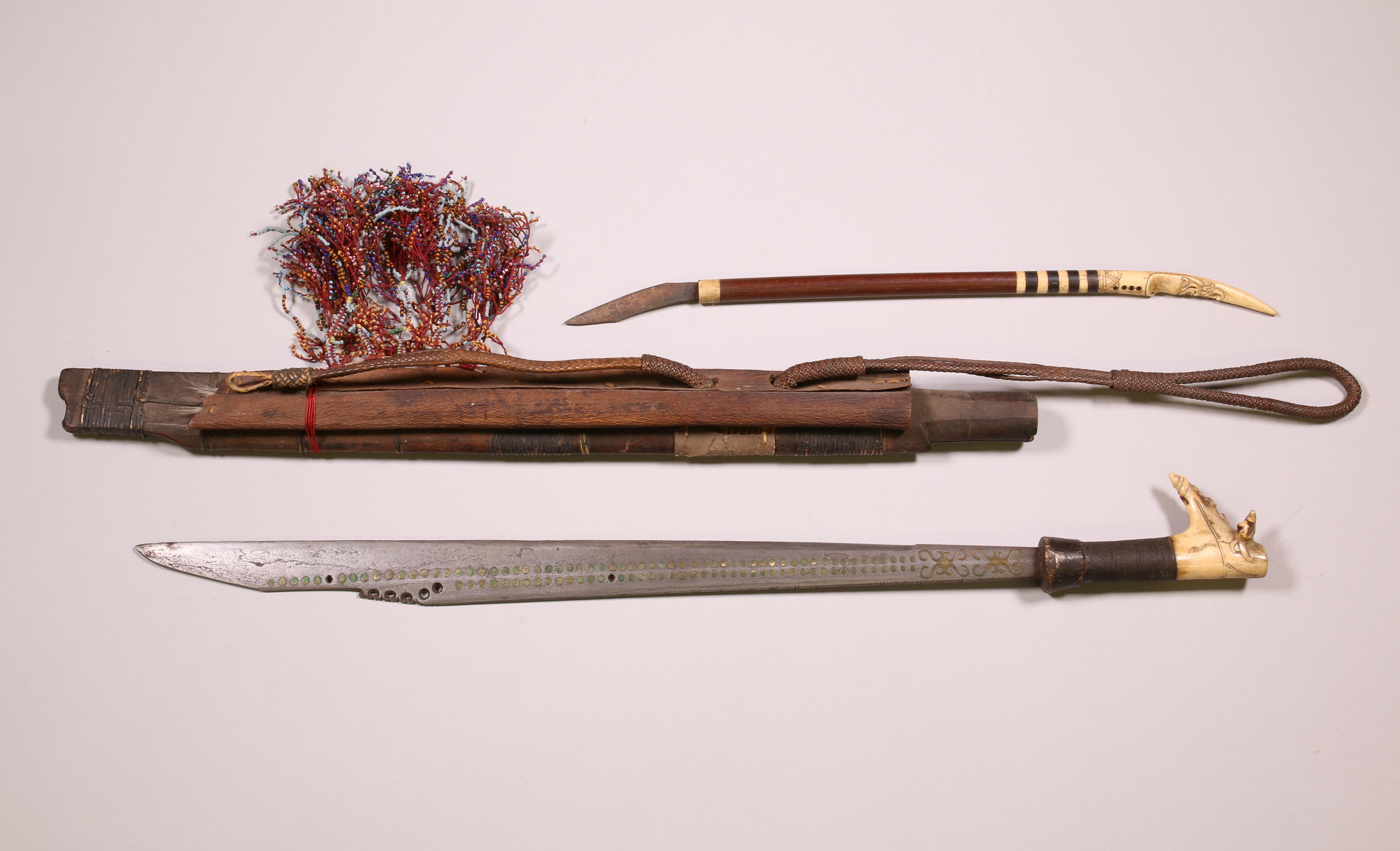Borneo, Kalimantan, Dayak, three various swords, mandau, - Image 26 of 28