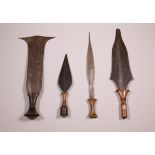 Central Africa, a set of four swords and knives,