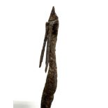 Mali, Dogon, two iron ceremonial stakes in the shape of a snake.