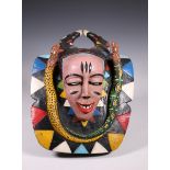 Ivory Coast, painted mami wata mask