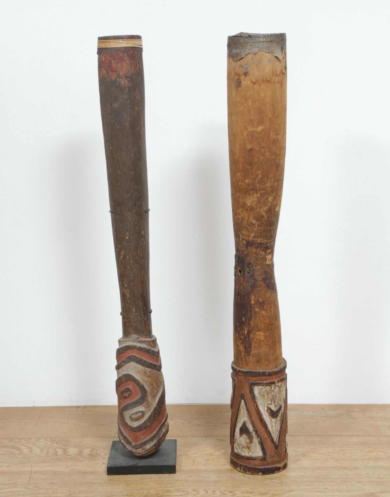 P.N. Guinea, two slender elongated drum