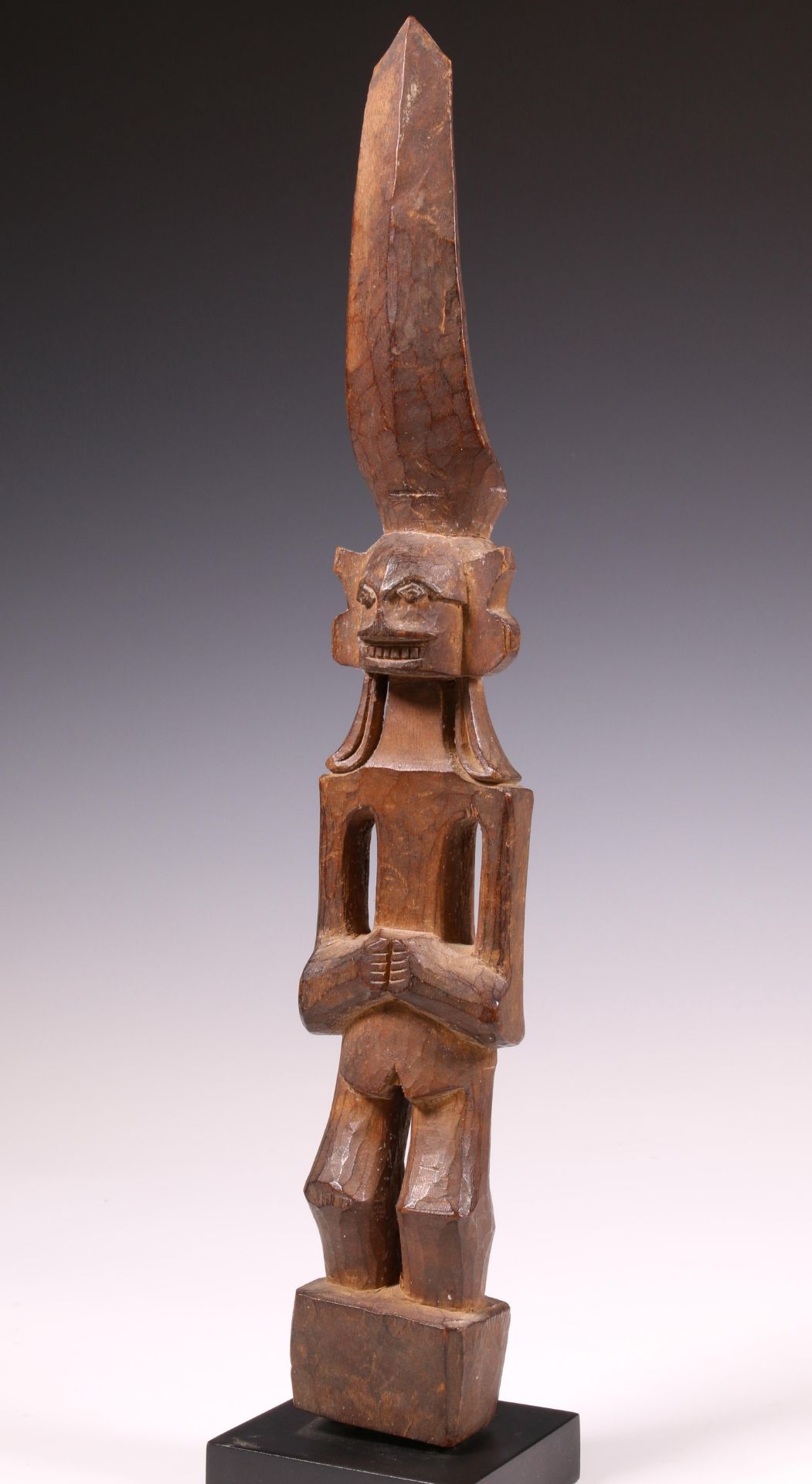 Central Nias, standing female ancestor figure, adu zatua,