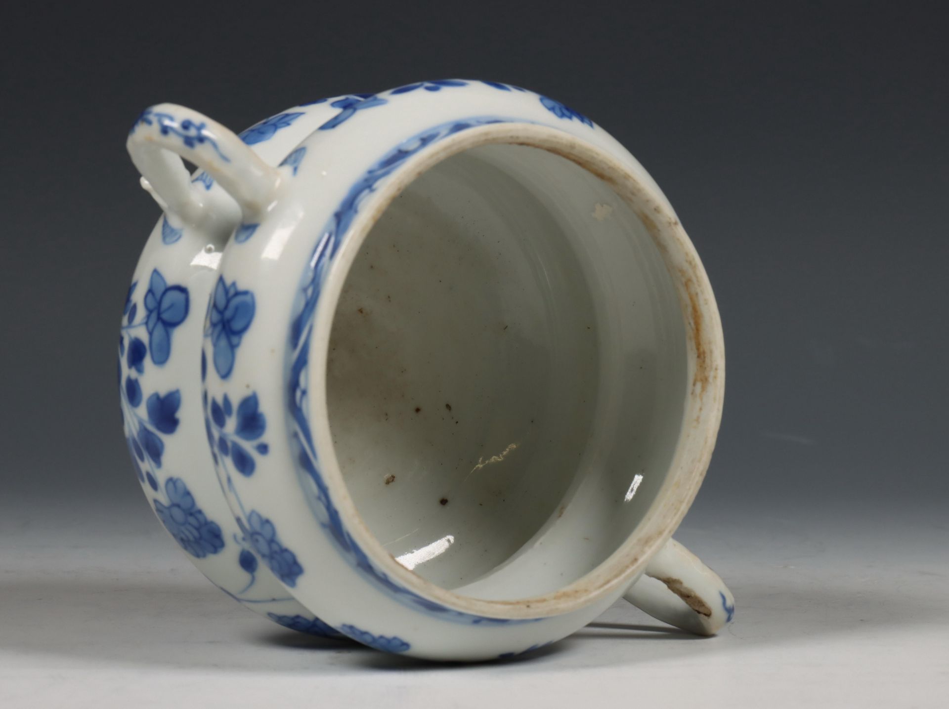 China, blauw-wit porseleinen écuelle, Kangxi periode (1662-1722), - Bild 5 aus 9