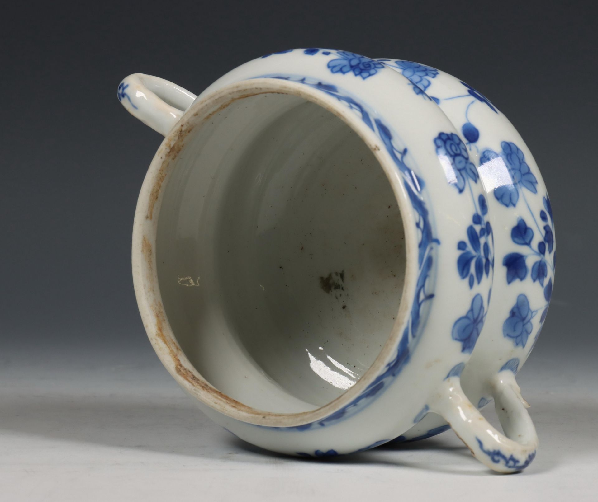 China, blauw-wit porseleinen écuelle, Kangxi periode (1662-1722), - Bild 7 aus 9