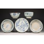 China, collectie blauw-wit porselein, mogelijk Ming-dynastie en later,