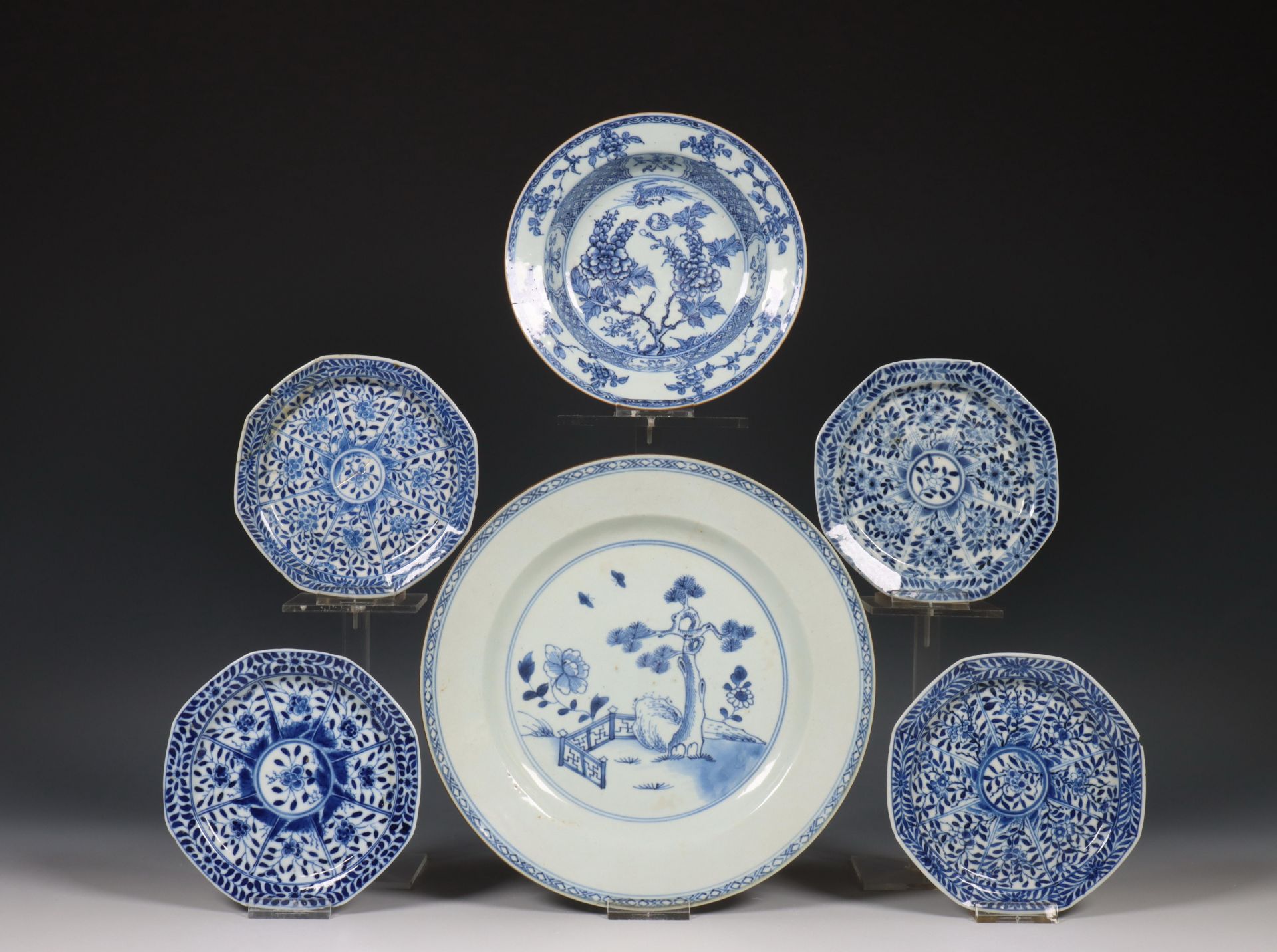 China, collectie blauw-wit porselein, 18e eeuw,