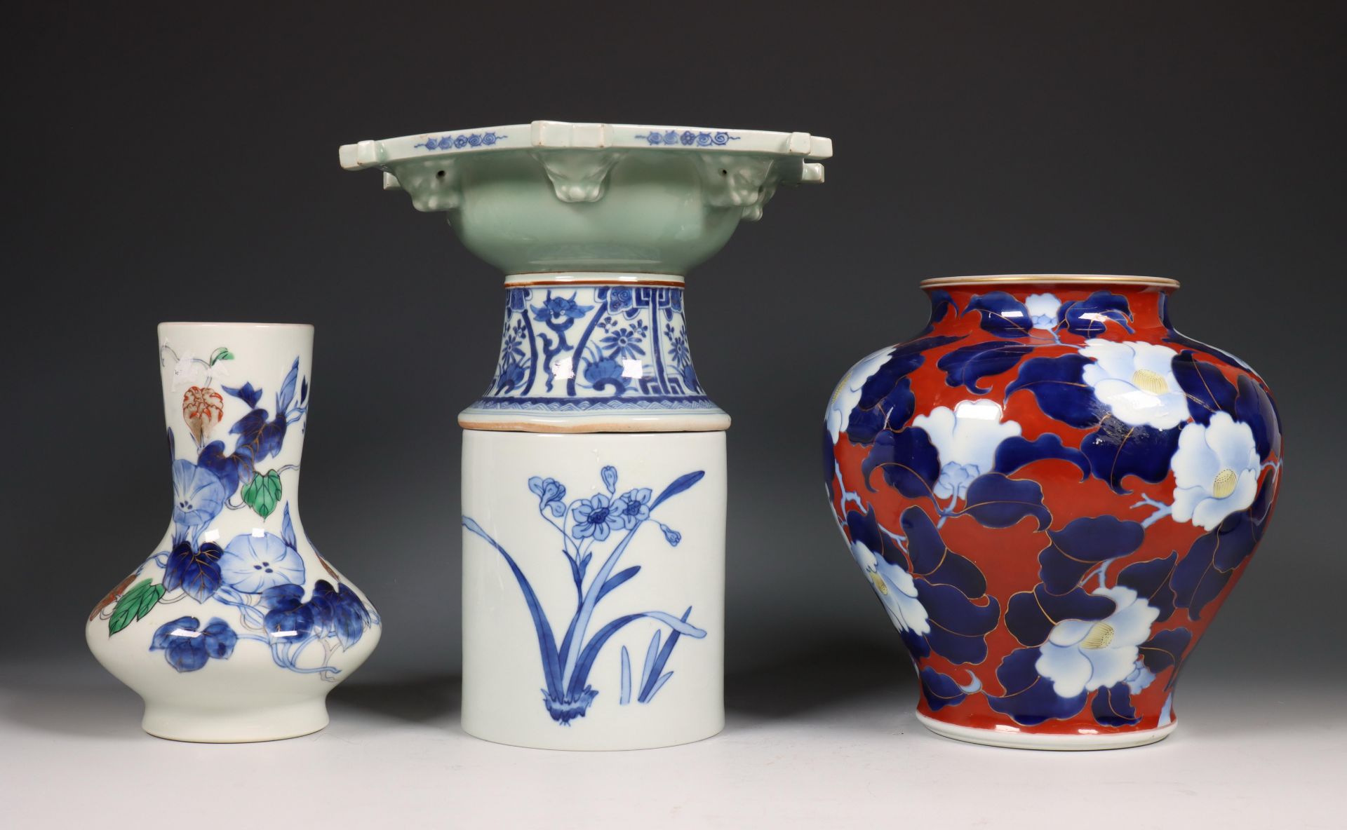 Japan, collectie blauw-wit en Imari porselein, 19e-20e eeuw,
