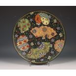 Japan, cloisonné emaille schotel, 20e eeuw,