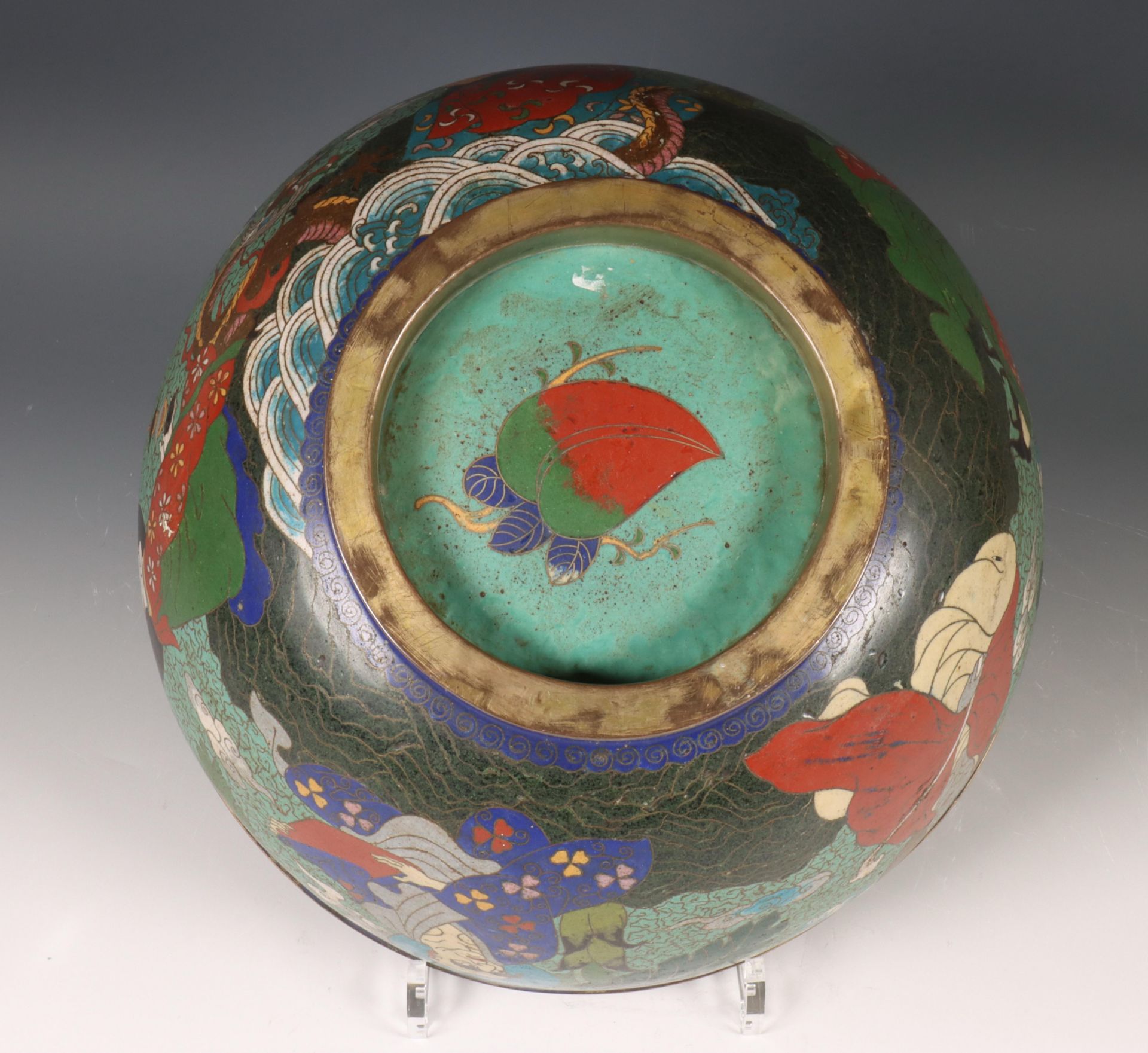 Japan, grote cloisonné kom, 19e eeuw, - Bild 3 aus 7