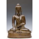 Thailand, bronzen figuur van Boeddha, modern,