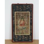 China, thangka met voorstelling van Boeddha Shakyamuni, 18e eeuw.