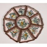 China, Canton emaille hors d'oeuvre set, 19e eeuw,