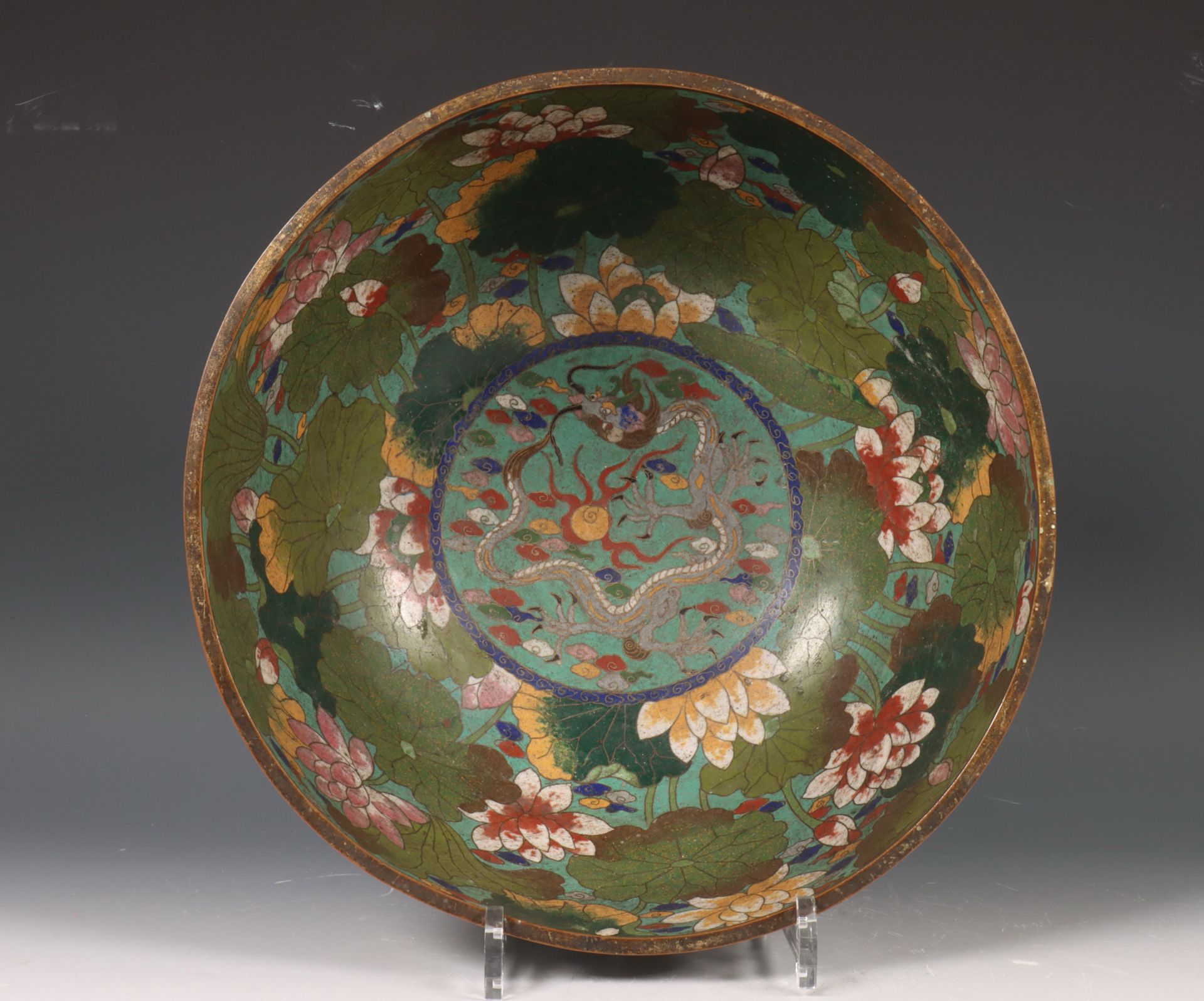 Japan, grote cloisonné kom, 19e eeuw, - Bild 2 aus 7