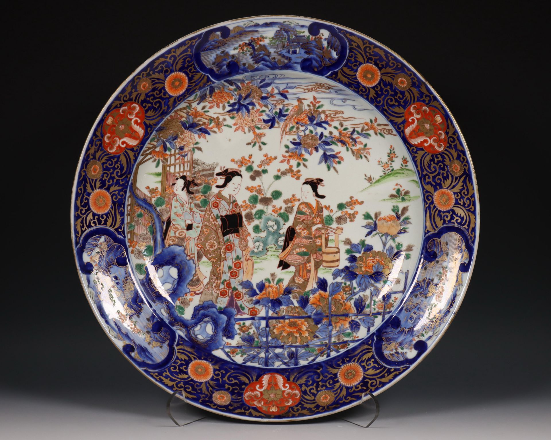 Japan, grote Imari porseleinen schotel, Meiji periode (1868-1912),