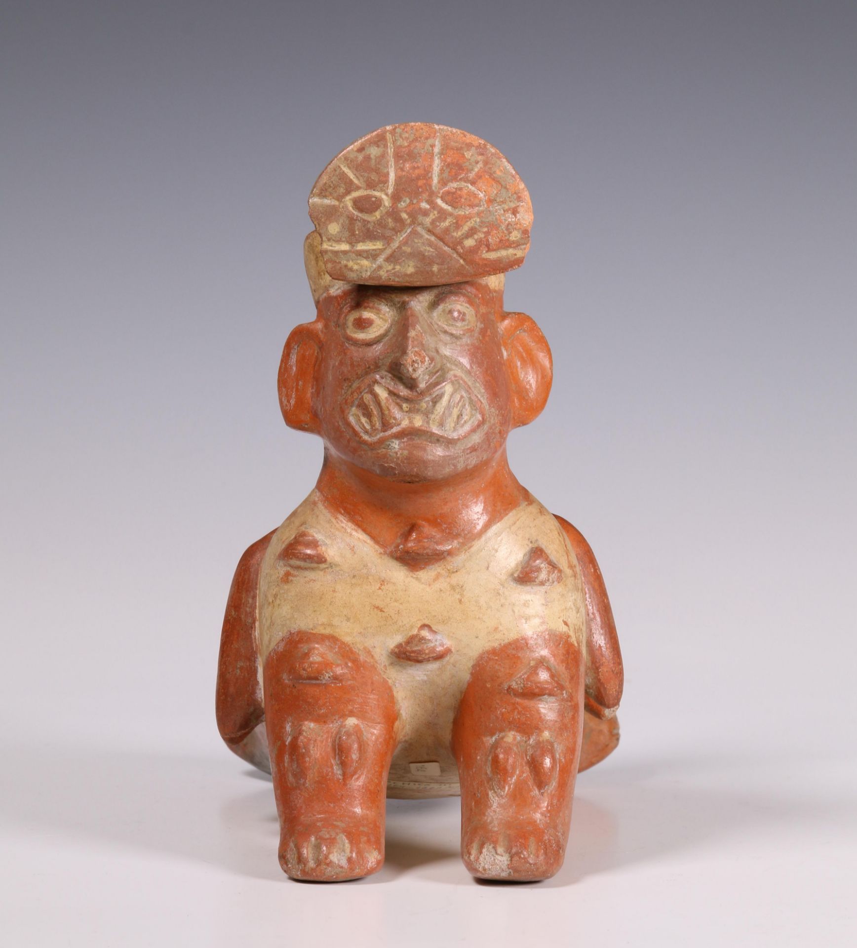 Peru, Moche, a terracotta stirrup-spout vessel, 200-700 AD, - Image 3 of 6