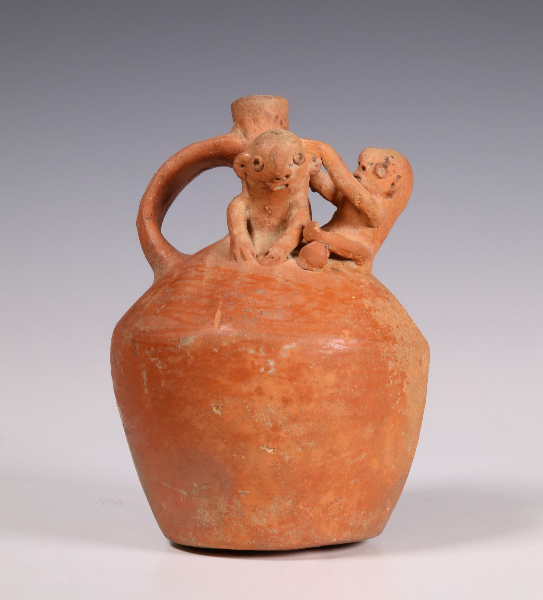 Peru, Salinar, red terracotta jug, 200 BC - 200 AD, - Bild 6 aus 6