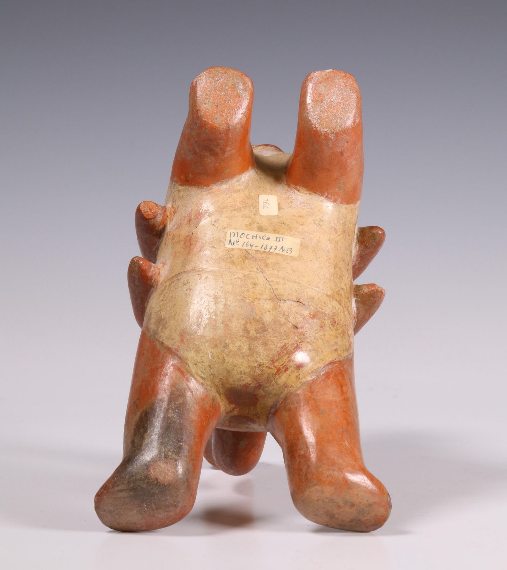 Peru, Moche, a terracotta stirrup-spout vessel, 200-700 AD, - Bild 2 aus 6