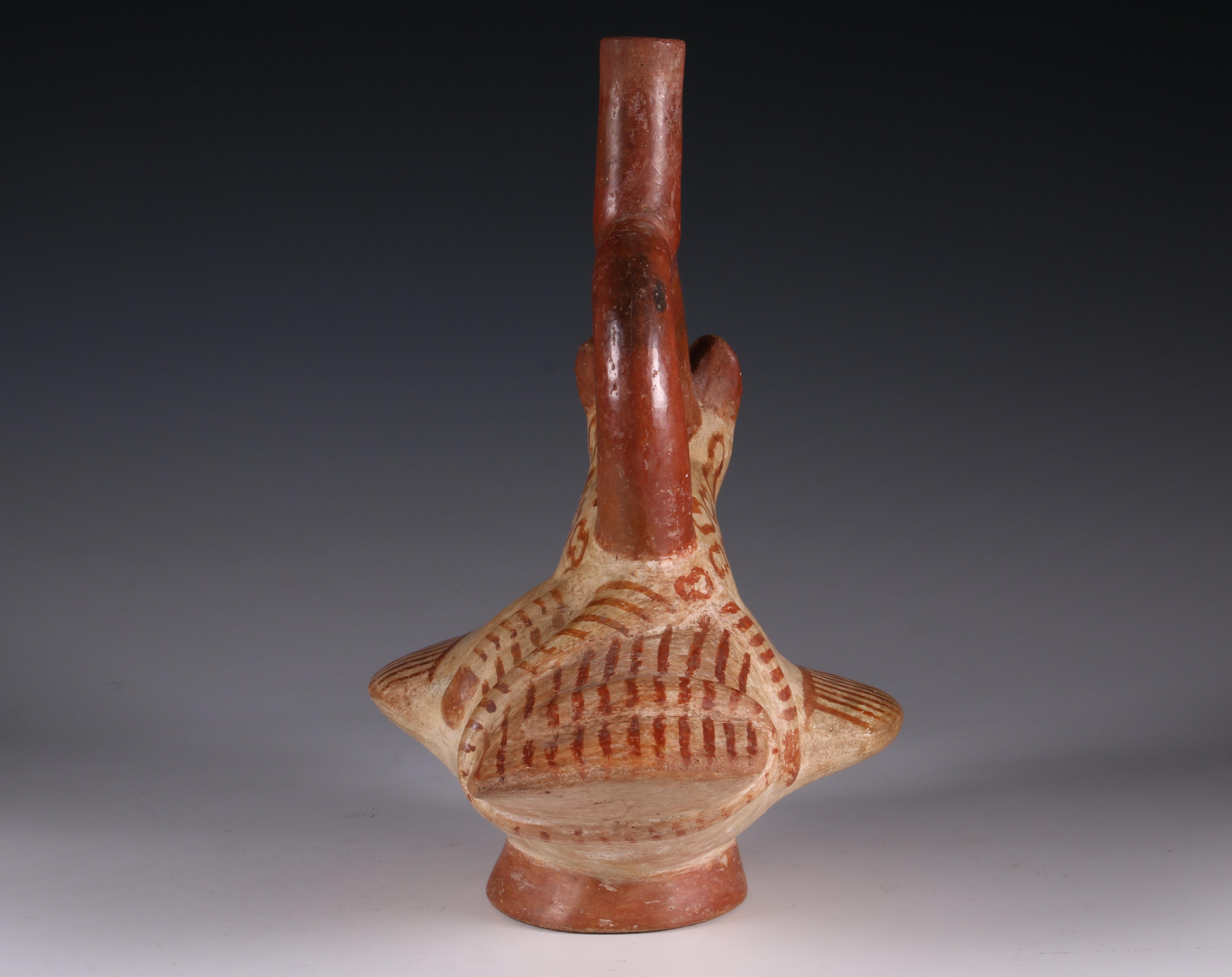 Peru, Moche, a stirrup-spout vessel, 500-800 AD, - Image 7 of 8