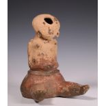 Mexico, Chinesco, a seated female figure, 100 BC - 250 AD;
