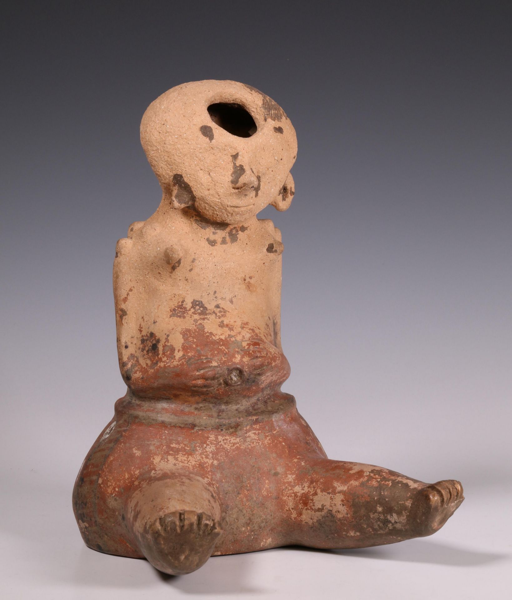 Mexico, Chinesco, a seated female figure, 100 BC - 250 AD;