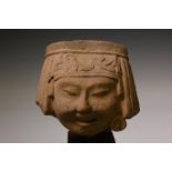 Mexico, Vera Cruz, a buste of a smiling lady, soriente, 7th-9th century