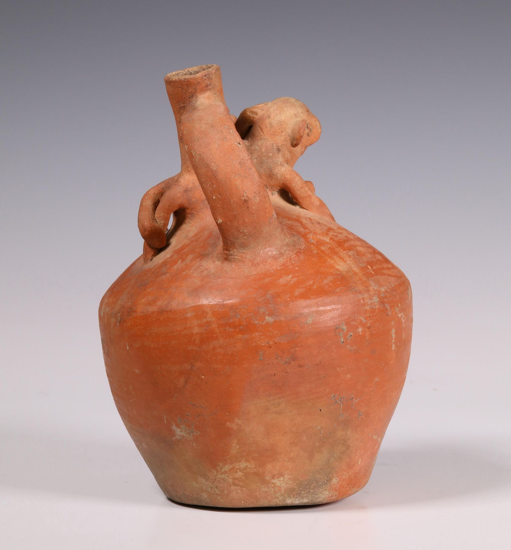 Peru, Salinar, red terracotta jug, 200 BC - 200 AD, - Bild 4 aus 6