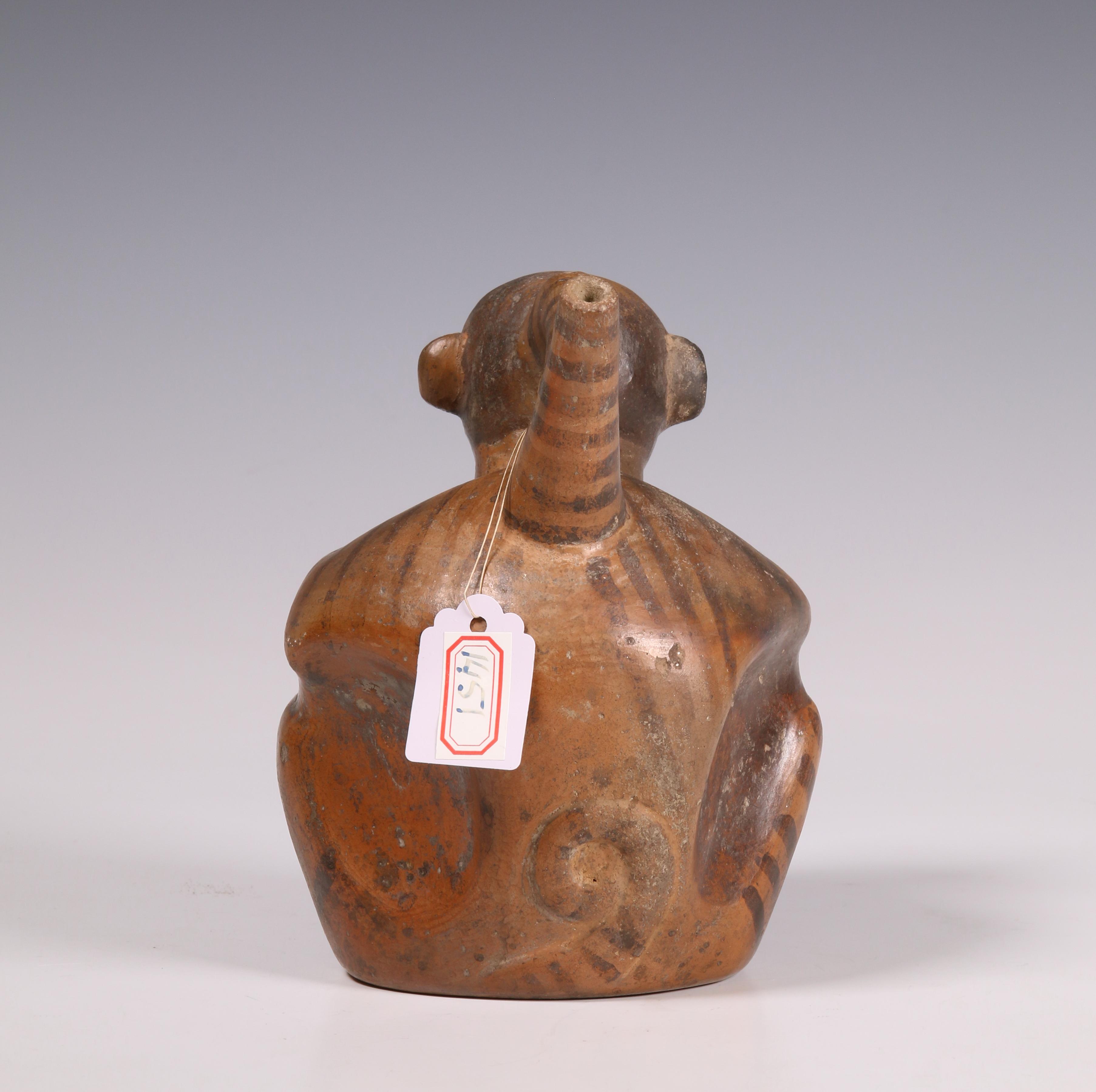 Peru, earthenware spout vessle-flute, Viru culture, ca. 400-600 AD; - Image 5 of 6