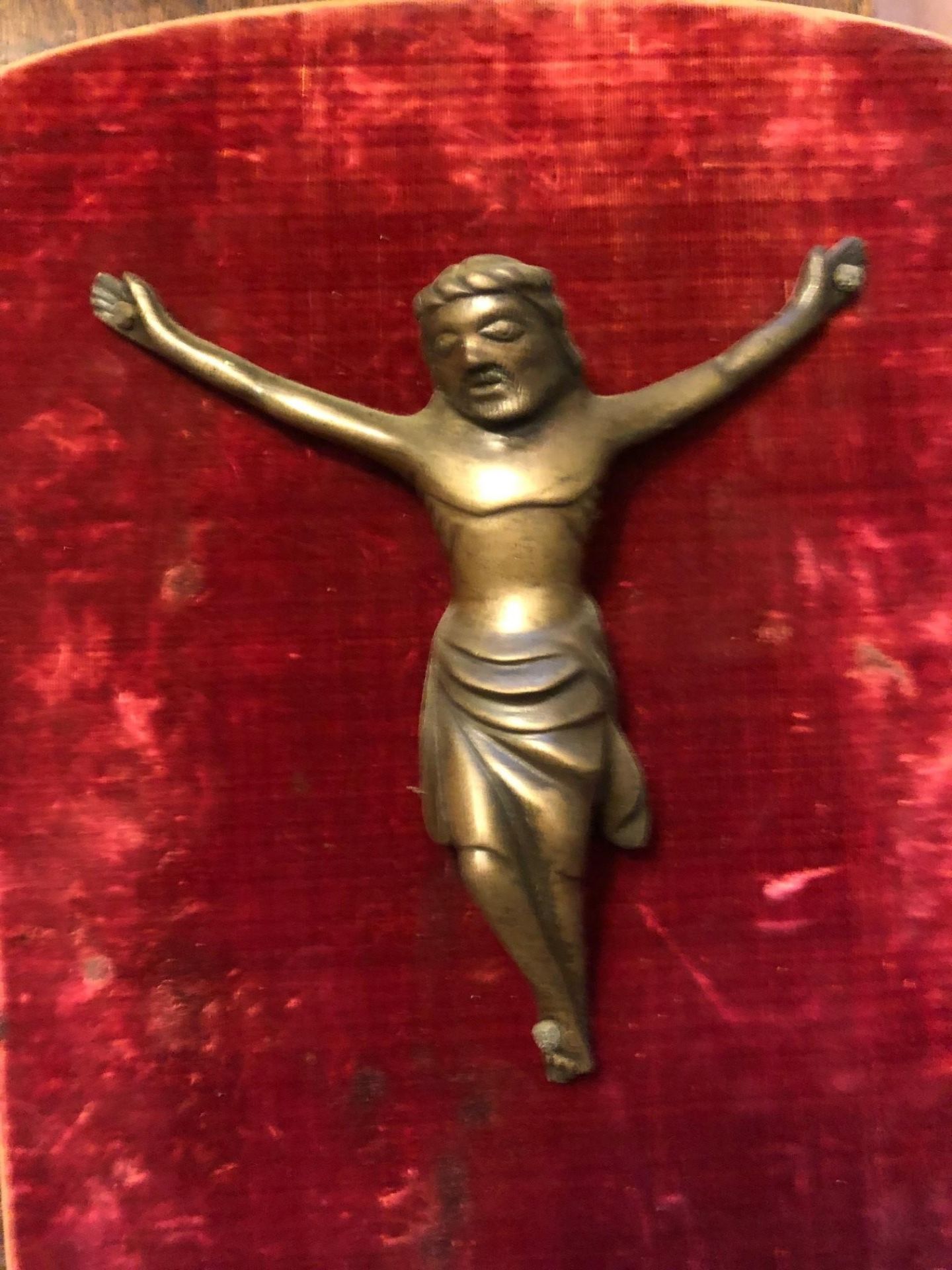 Bronzen corpus, mogelijk 14e eeuw, - Bild 2 aus 5