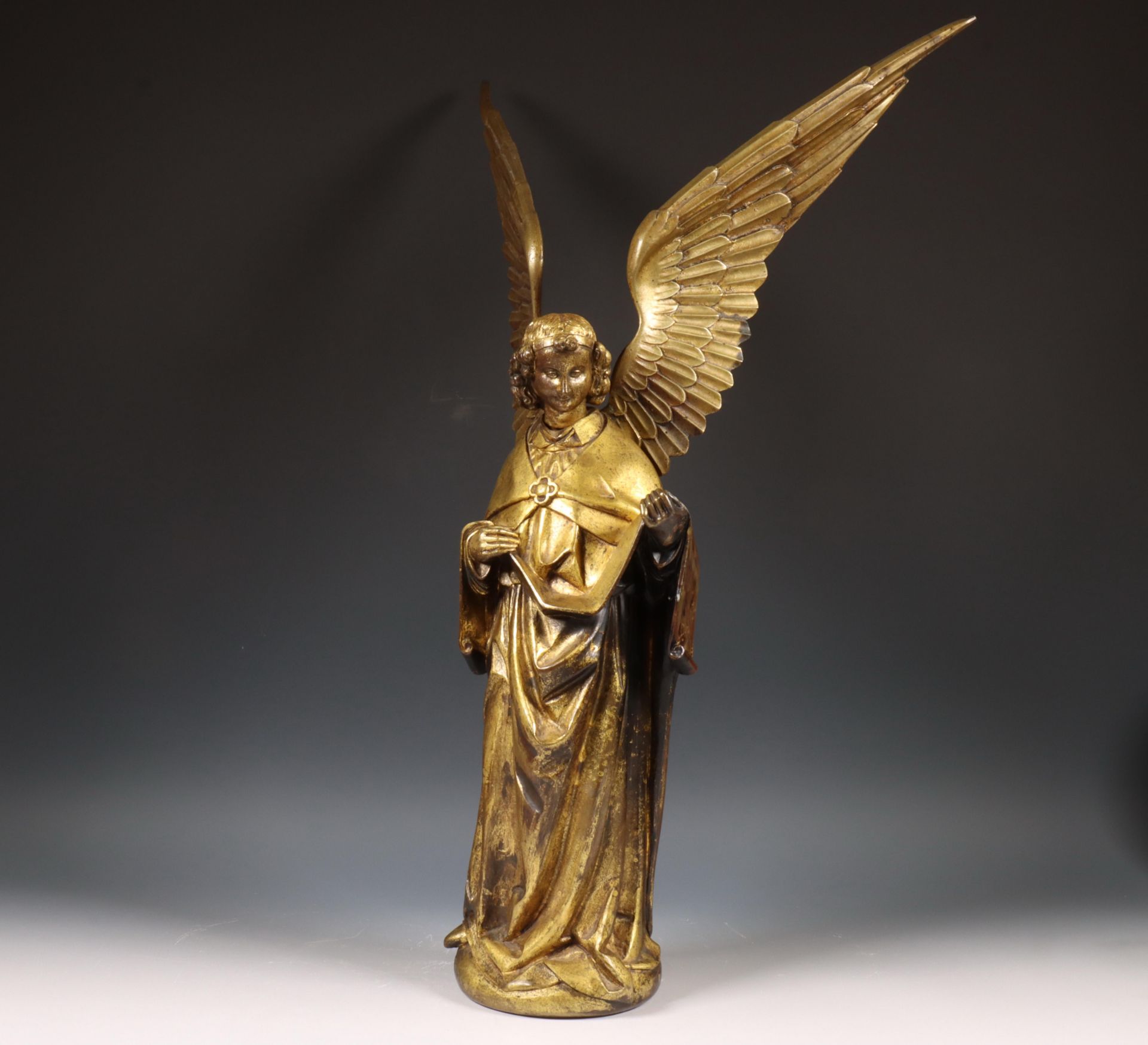 Verguld bronzen sculptuur, Neo-Gotisch; - Bild 3 aus 3