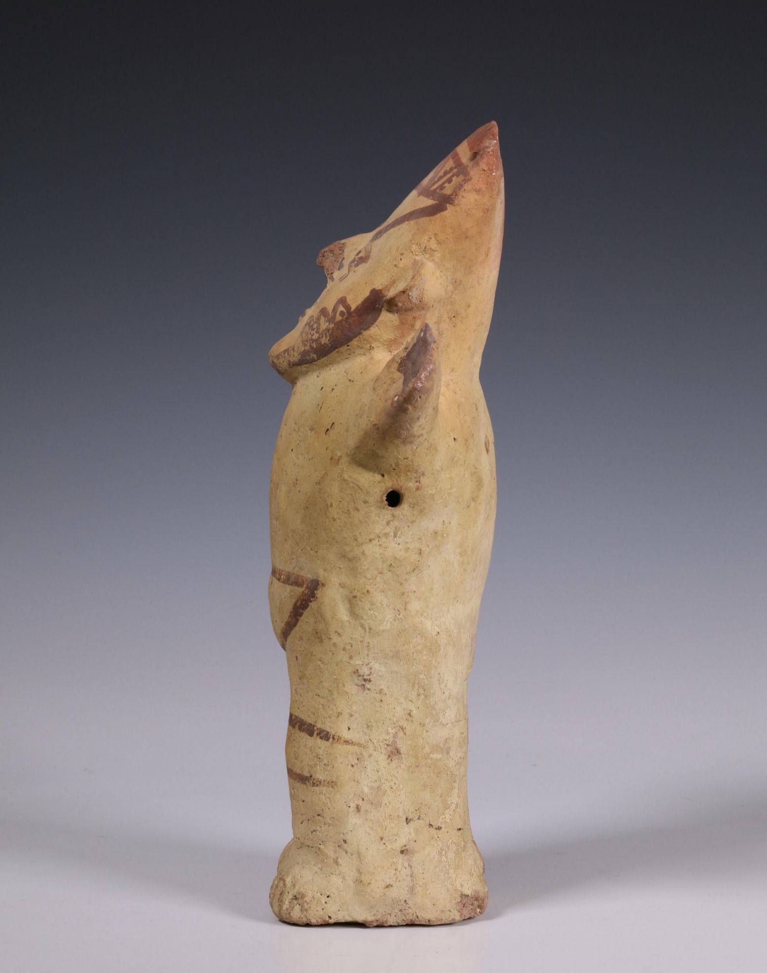 Peru, Chancay, molded terracotta standing figure, 1000-1470, - Bild 6 aus 6