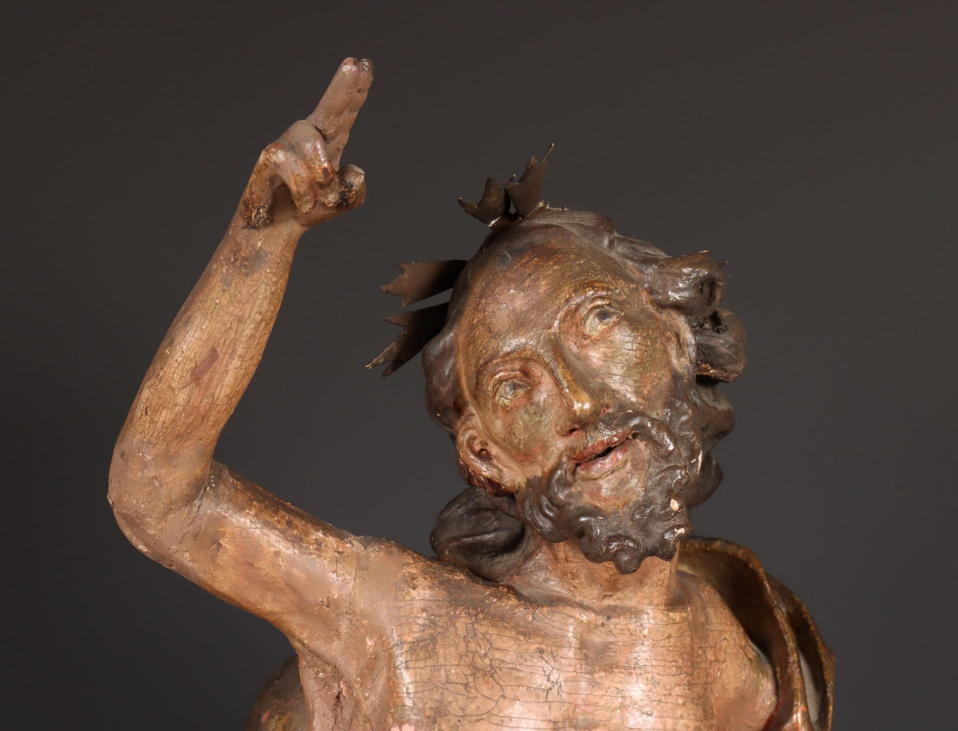 Italië, gestoken houten sculptuur, 'Verrezen Christus', 18e eeuw. - Bild 7 aus 9