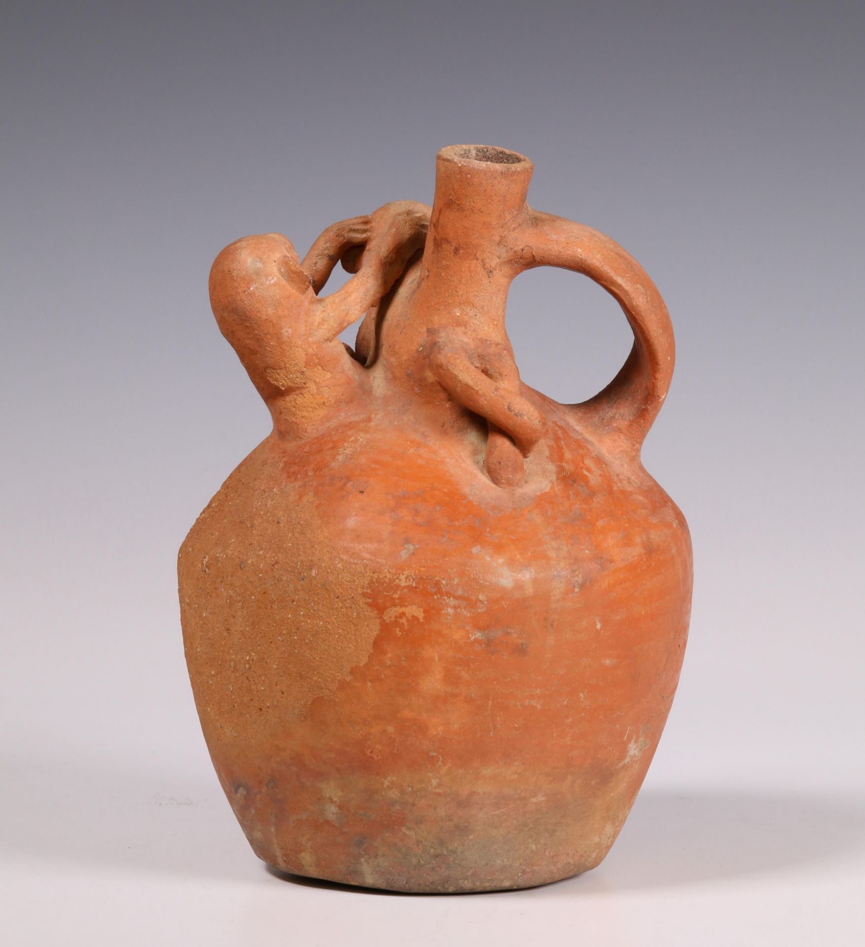 Peru, Salinar, red terracotta jug, 200 BC - 200 AD, - Bild 3 aus 6