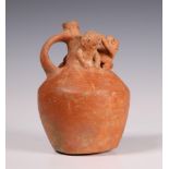 Peru, Salinar, red terracotta jug, 200 BC - 200 AD,