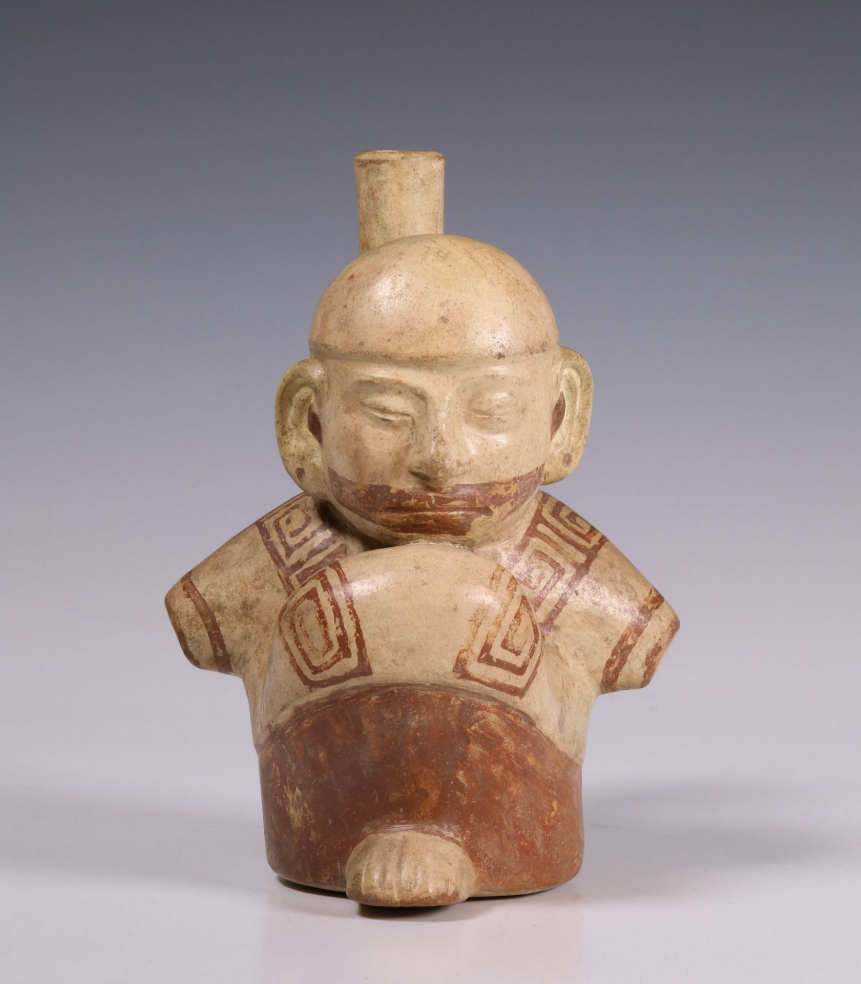 Peru, Moche, a terracotta stirrup-spout vessel, 200-800 AD - Bild 3 aus 6