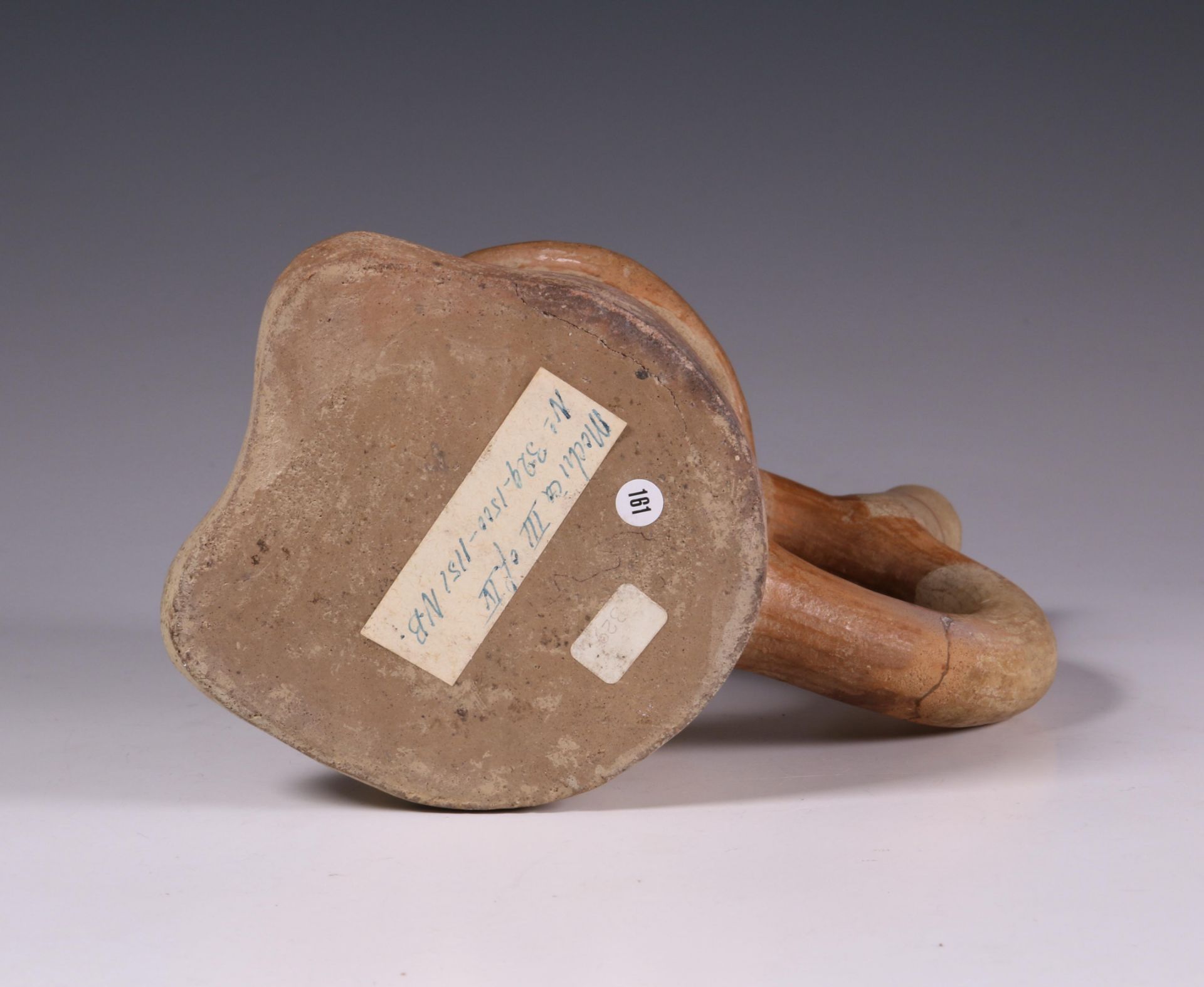 Peru, Moche, terracotta stirrup-spout vessel in the shape of a phallus figure, 500-800 AD - Image 7 of 14