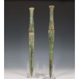 Luristan, two bronze ceremonial daggers, ca. 8th century BC.
