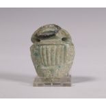 Central Americas - Honduras, a green jadeiet stone amulet, possibly Olmec, 500 BC.