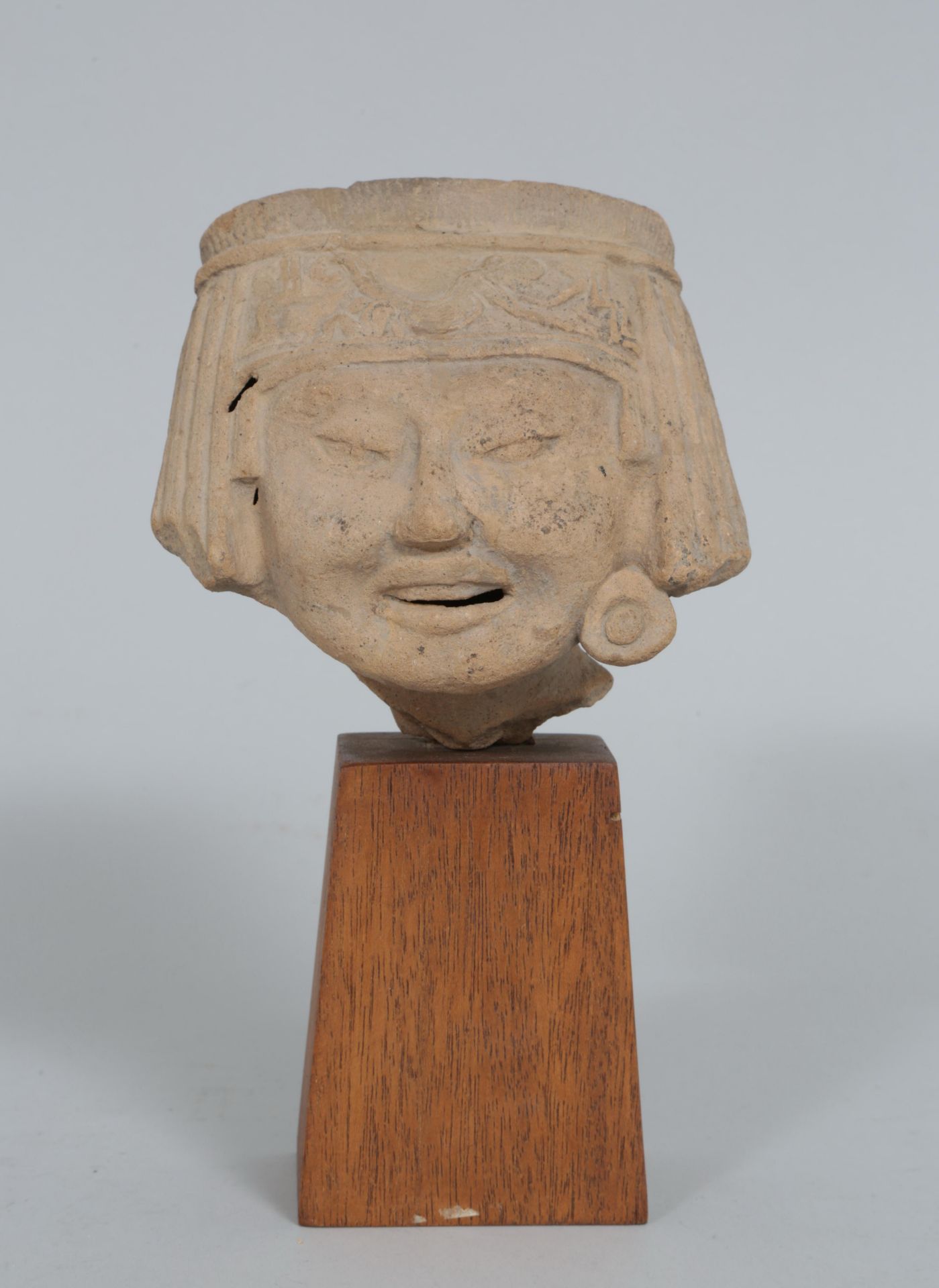 Mexico, Vera Cruz, a buste of a smiling lady, soriente, 7th-9th century - Bild 4 aus 4