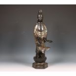 China,bronzen-cloissone Guanyin, 20e eeuw