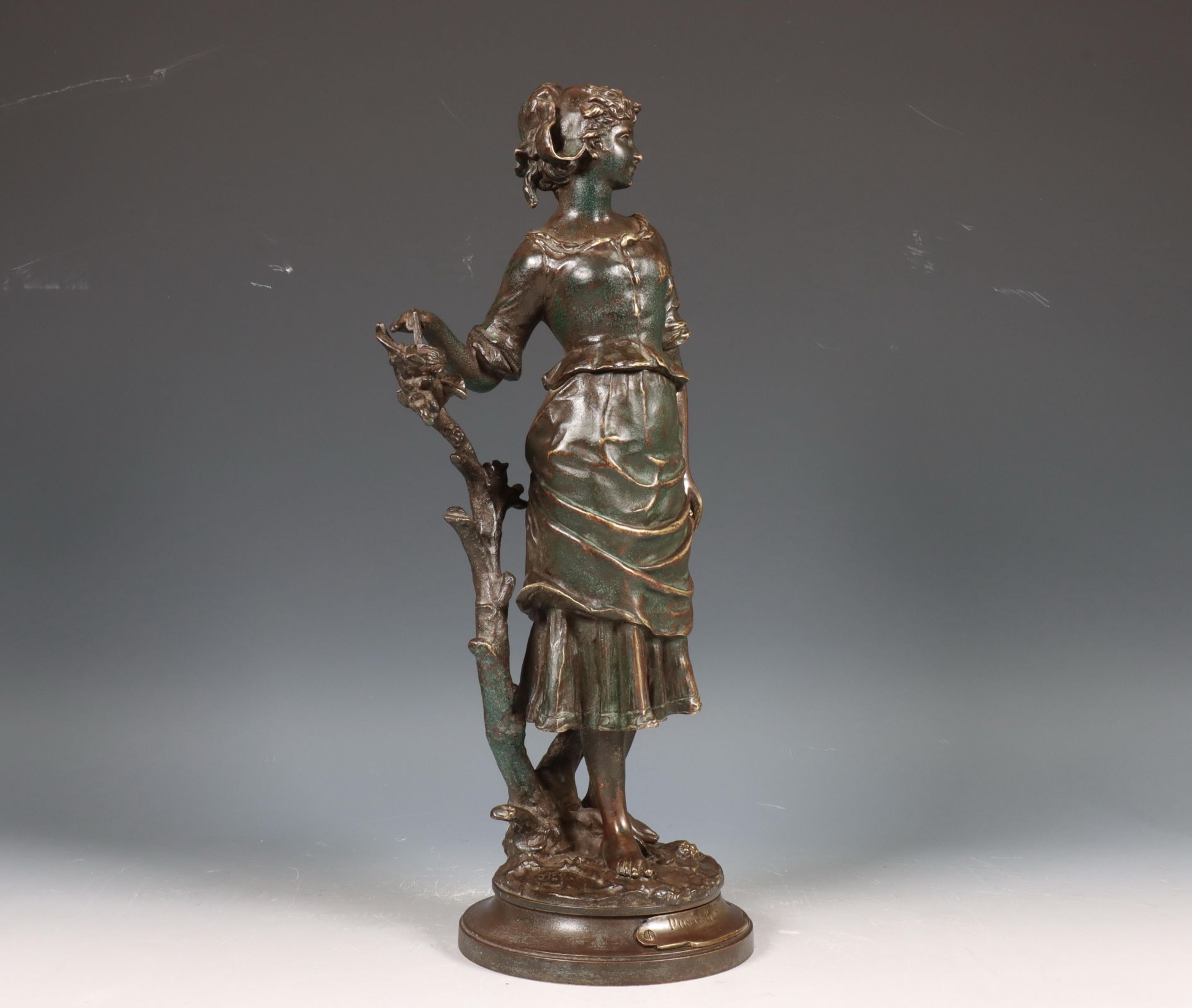 Charles Anfrie (1833-1905), bruin gepatineerd bronzen sculptuur, eind 19e eeuw; - Bild 4 aus 4