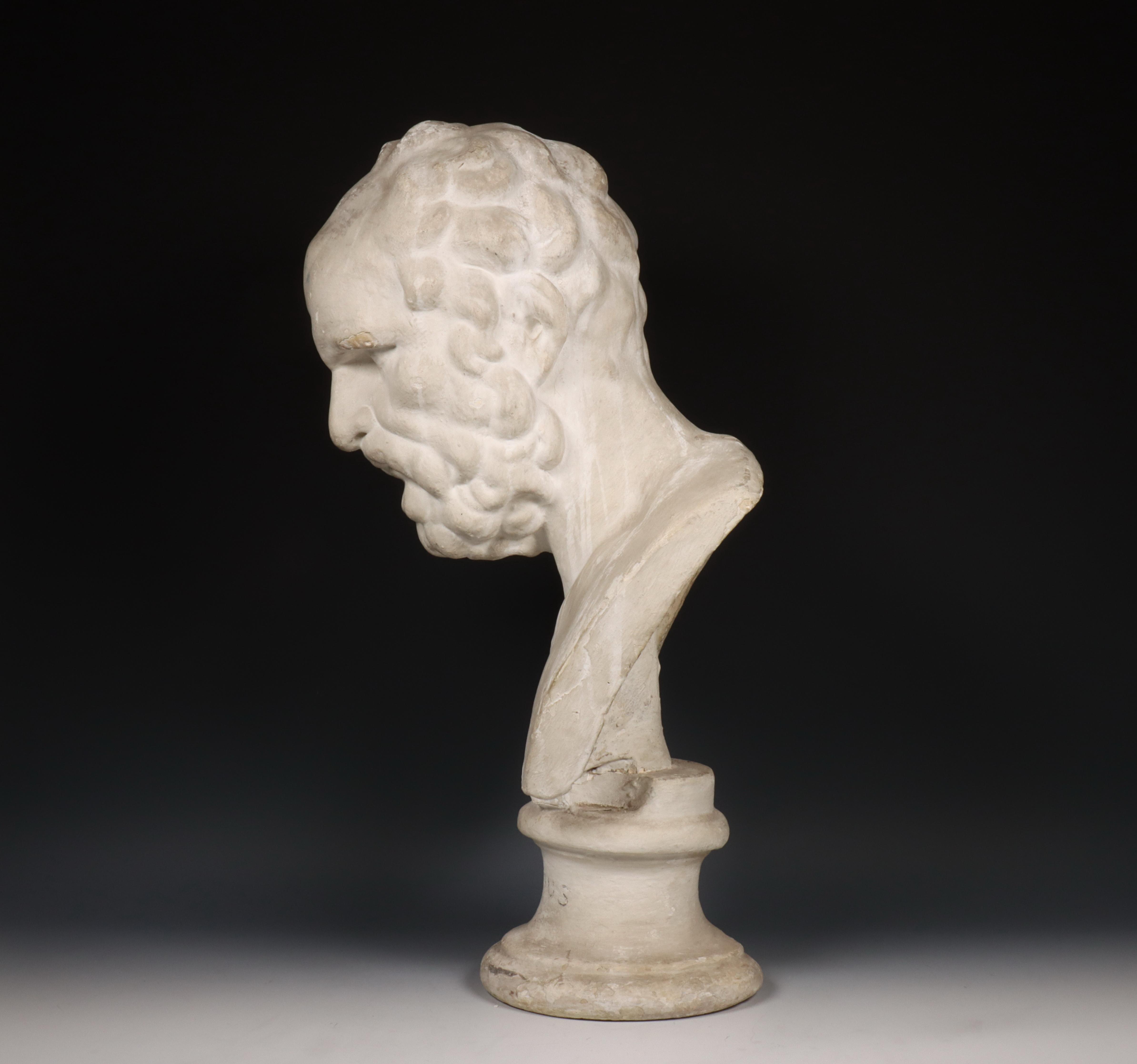 Gipsen buste, 19e eeuw; - Image 2 of 4