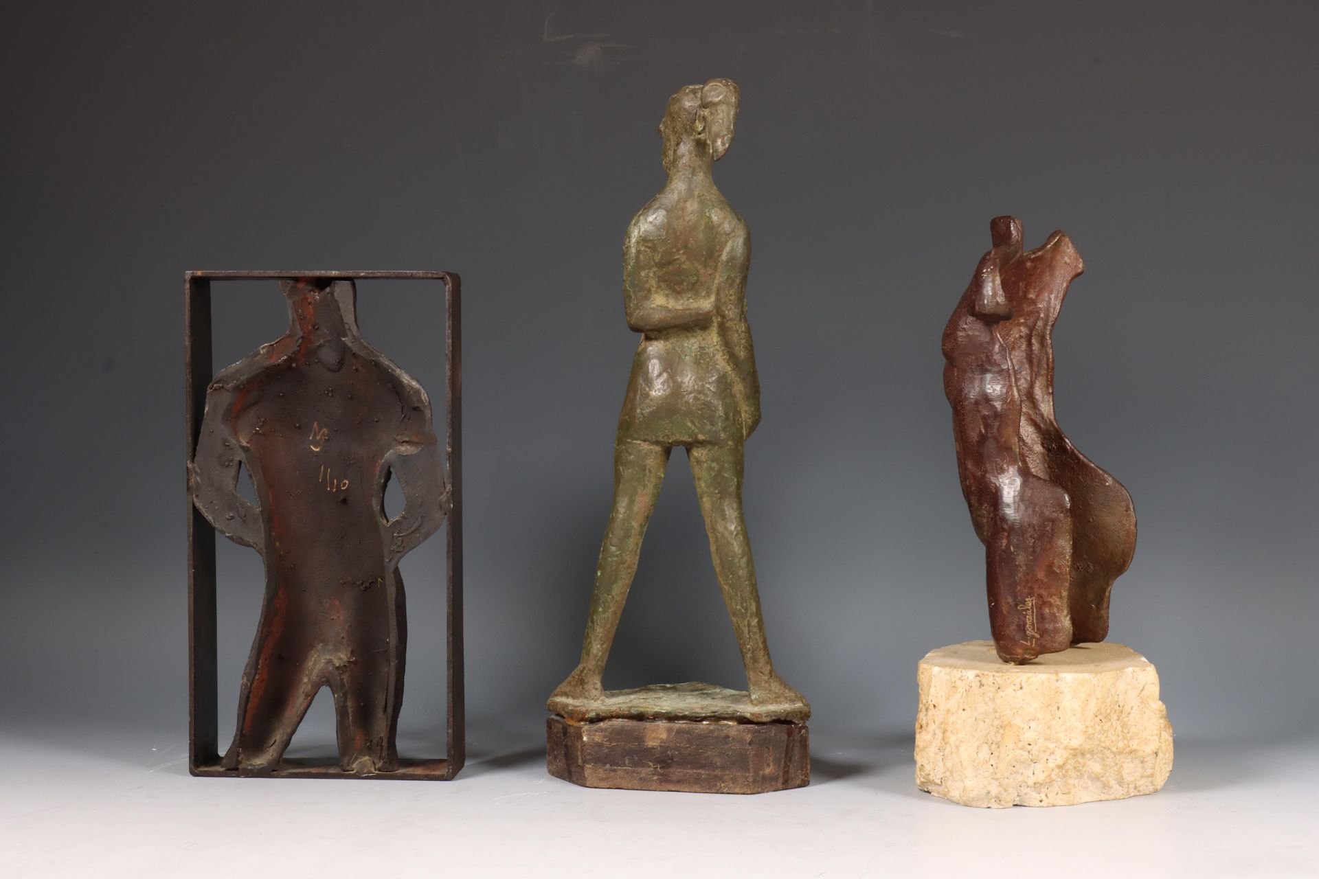 Vier bronzen sculpturen, 20e eeuw - Bild 2 aus 3