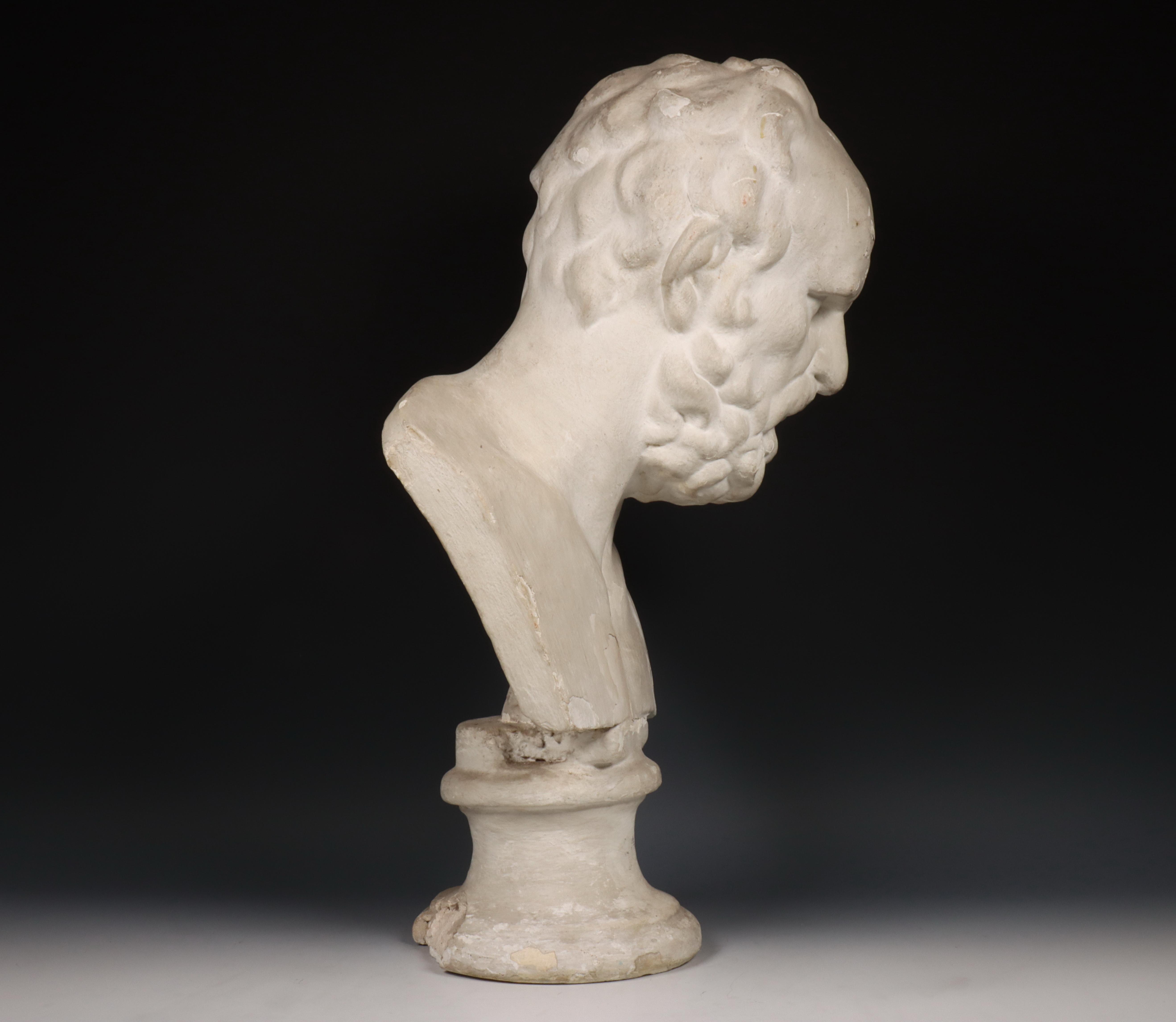 Gipsen buste, 19e eeuw; - Image 4 of 4