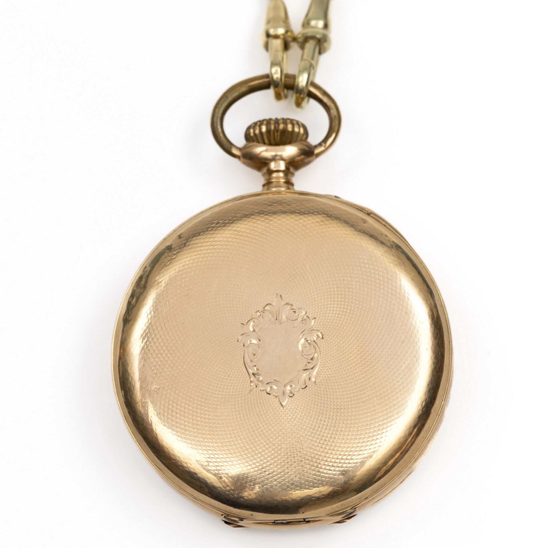 Longines, 14 kt. gouden remontoir horloge, - Bild 2 aus 2
