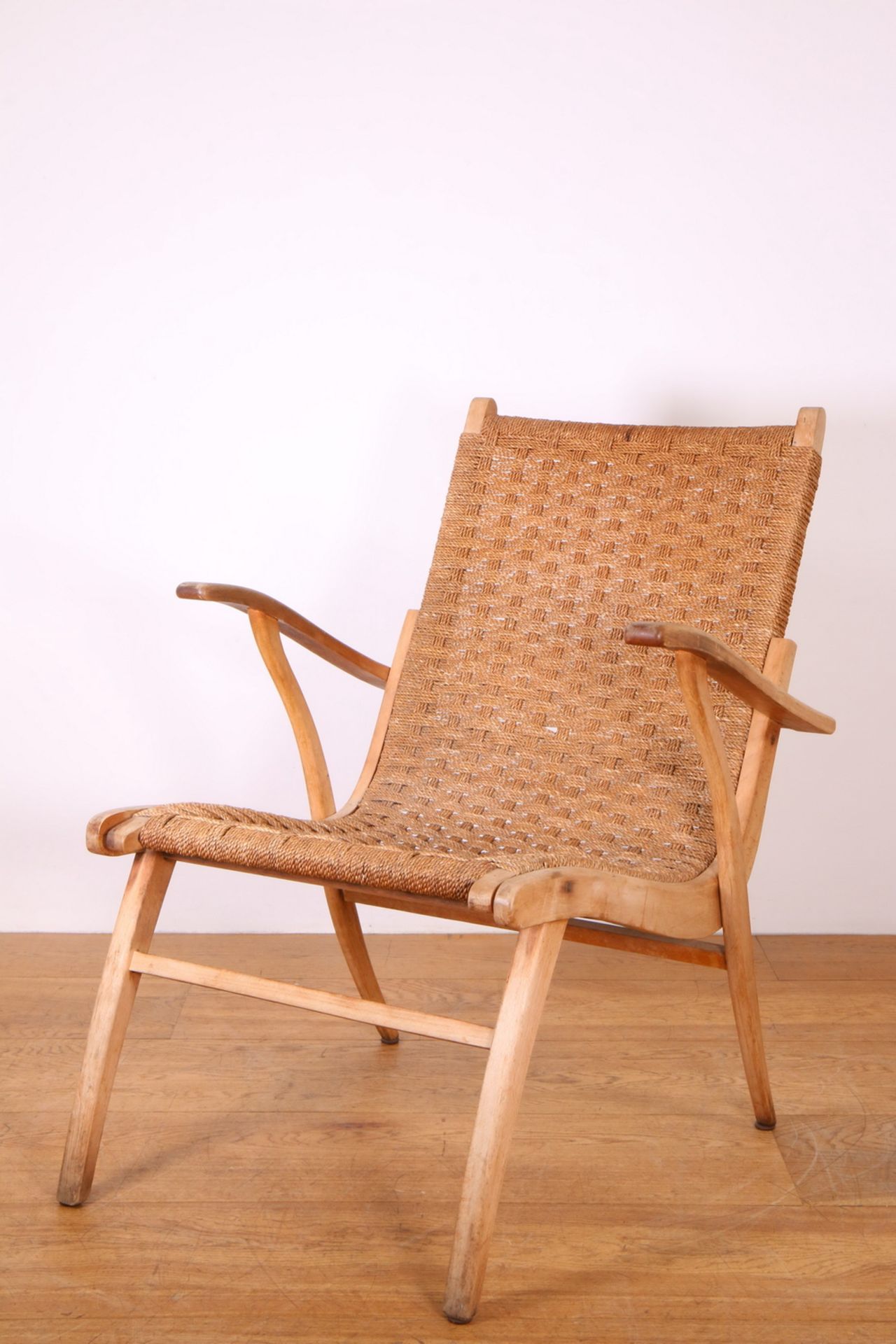 Naar Bas van Pelt, beukenhouten fauteuil, ca. 1957, - Image 2 of 2