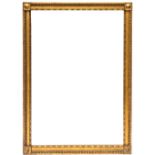 Rechthoekige spiegel in verguld houten lijst, 19e eeuw,