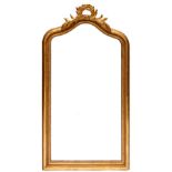 Gefacetteerde spiegel in verguld houten lijst