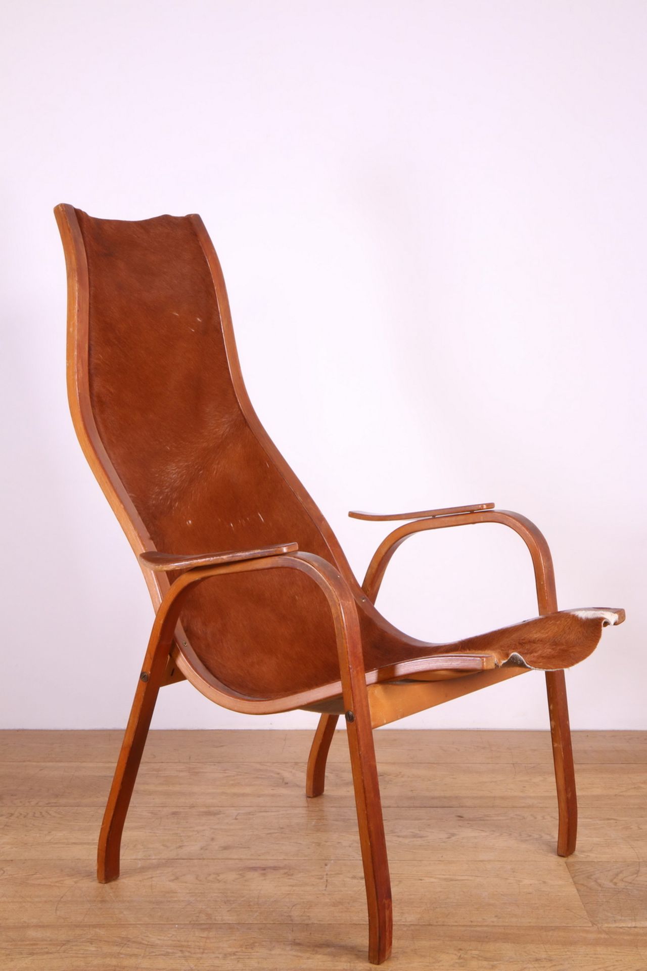 Yngve Ekström (1913-1988) voor Swedese, 'Kurva' lounge chair, Zweden, 50-er jaren. - Image 3 of 4